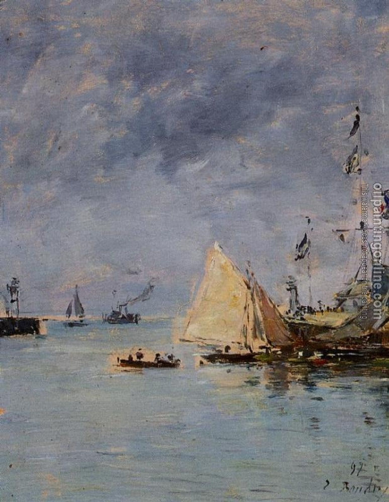 Boudin, Eugene - Trouville, the Jettys, High Tide